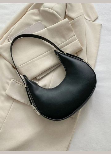 Жіноча сумка багет чорна