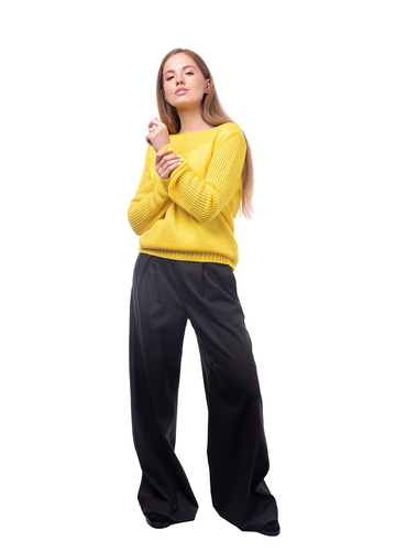 Жовтий зимовий джемпер жіночий джемпер