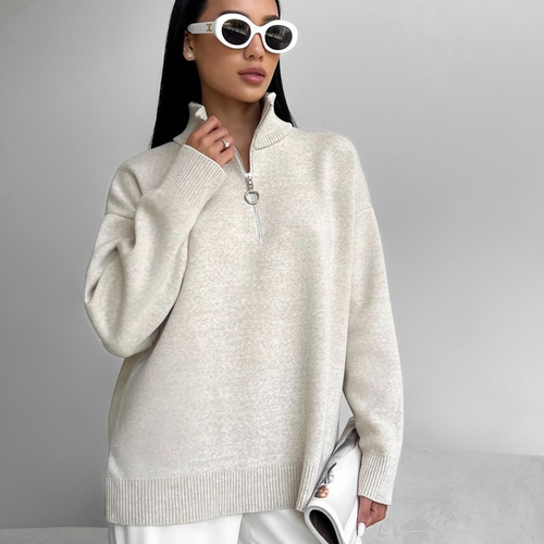 Світло-бежевий демісезонний светр